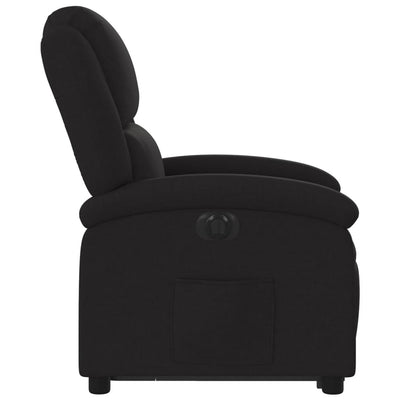 Electric Stand up Recliner Chair Black Fabric