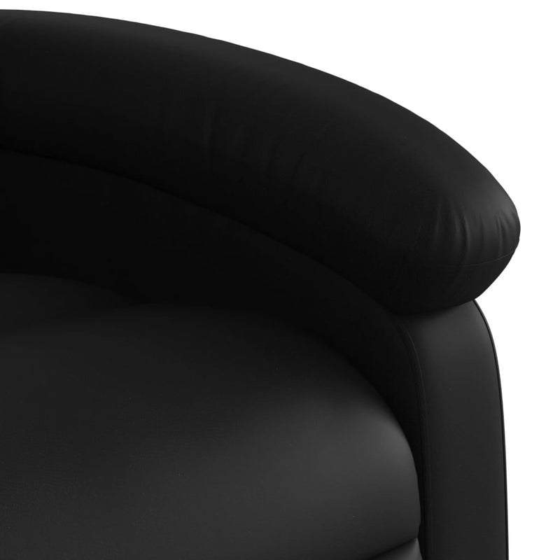 Massage Recliner Chair Black Faux Leather