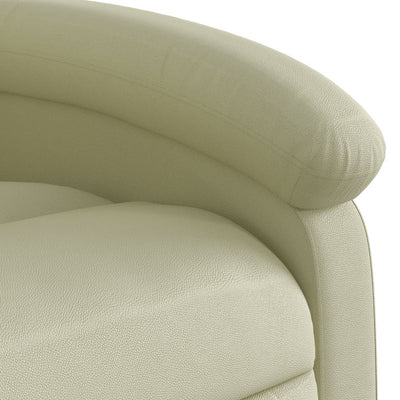 Recliner Chair Cream Real Leather