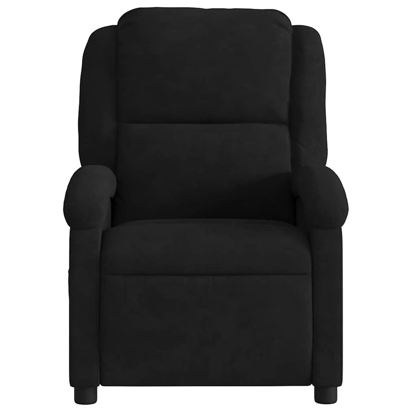 Massage Recliner Chair Black Velvet