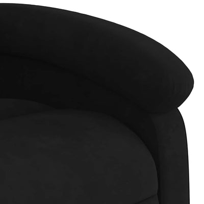 Massage Recliner Chair Black Velvet