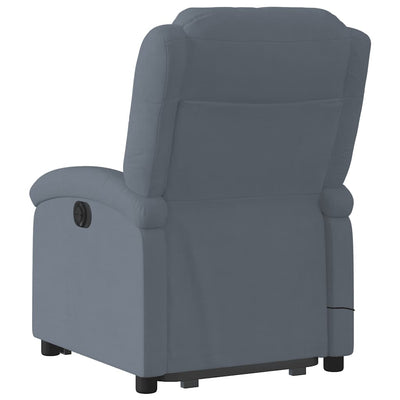 Stand up Massage Recliner Chair Dark Grey Velvet