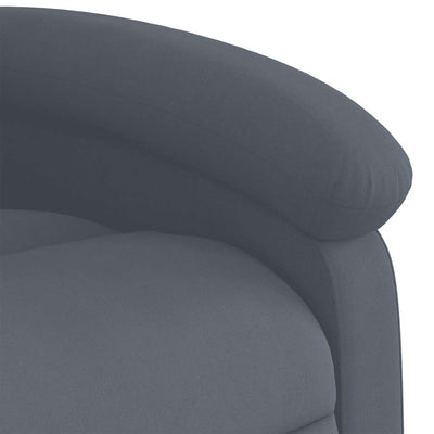 Stand up Massage Recliner Chair Dark Grey Velvet