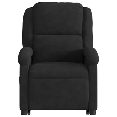 Electric Stand up Massage Recliner Chair Black Velvet