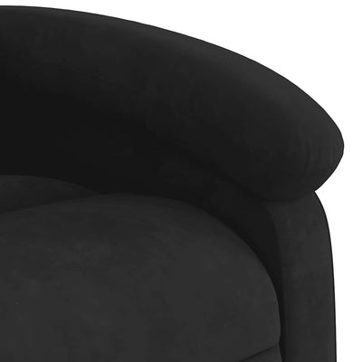 Electric Stand up Massage Recliner Chair Black Velvet