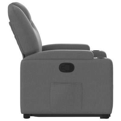 Stand up Recliner Chair Dark Grey Fabric