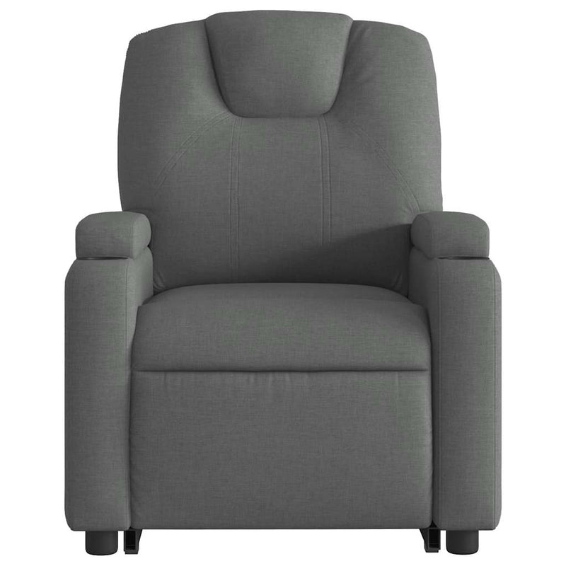 Electric Stand up Massage Recliner Chair Dark Grey Fabric