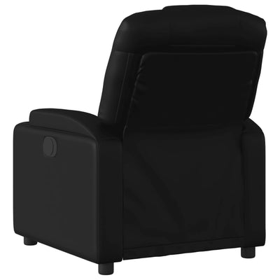 Recliner Chair Black Faux Leather