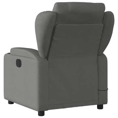 Massage Recliner Chair Dark Grey Fabric