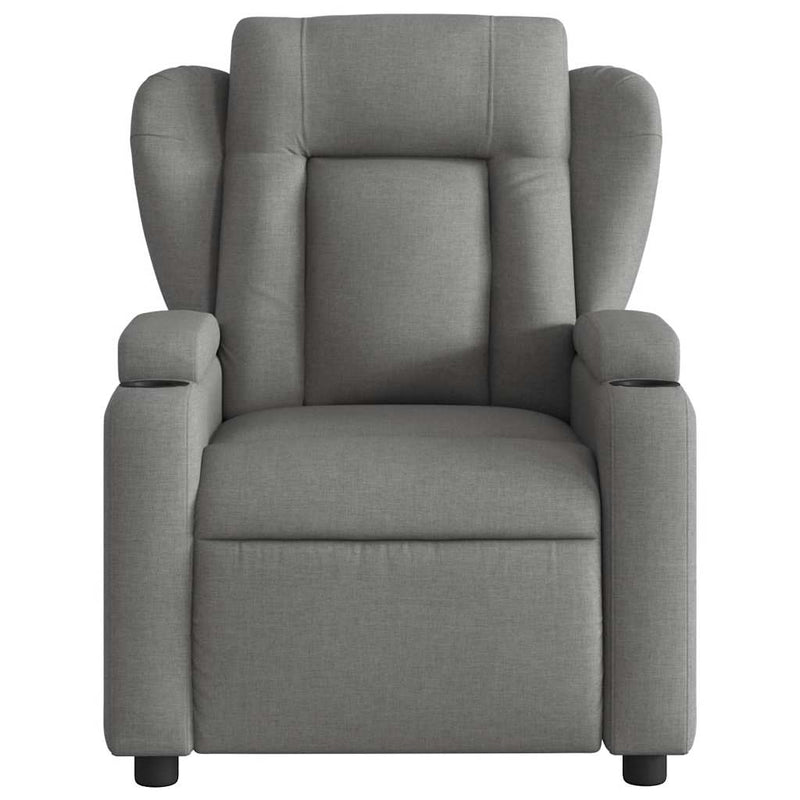 Massage Recliner Chair Dark Grey Fabric