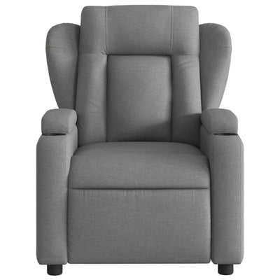 Electric Recliner Chair Dark Grey Fabric