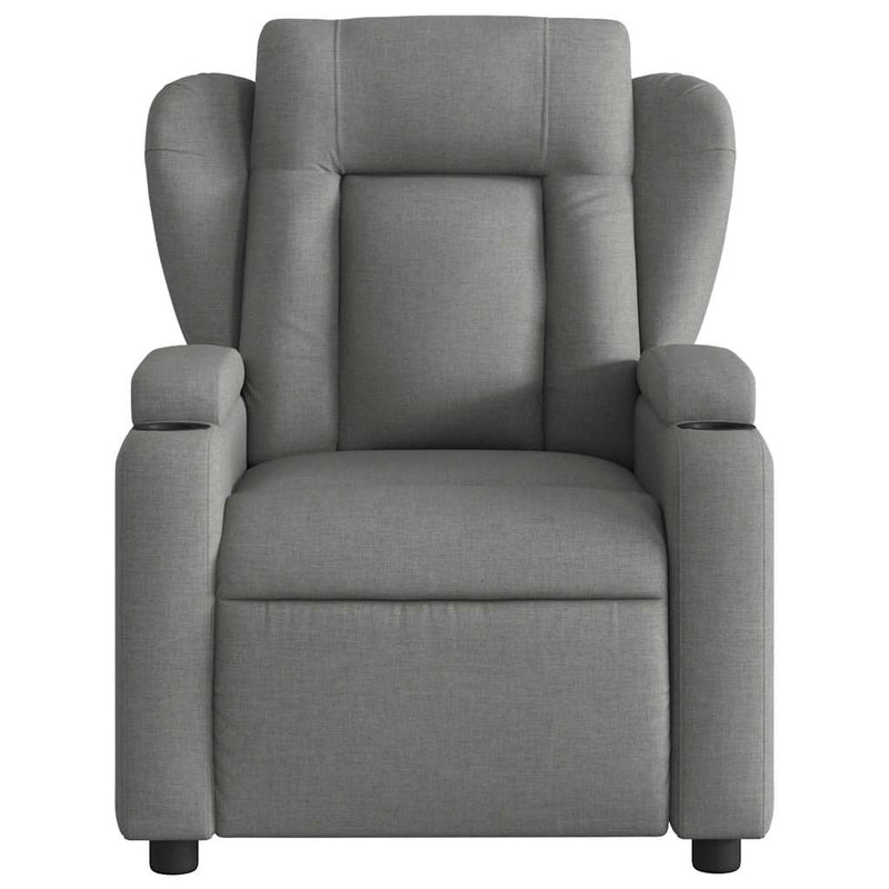 Electric Massage Recliner Chair Dark Grey Fabric