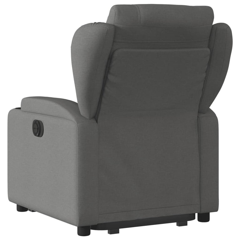 Stand up Recliner Chair Dark Grey Fabric