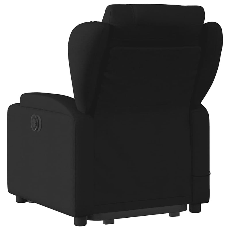 Stand up Massage Recliner Chair Black Fabric