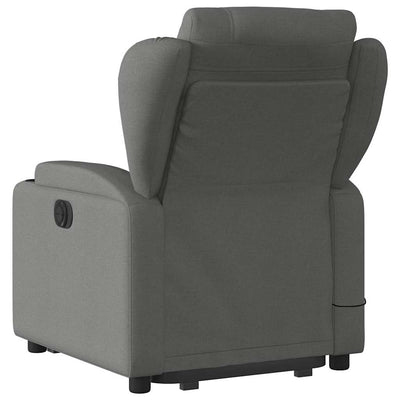 Electric Stand up Massage Recliner Chair Dark Grey Fabric