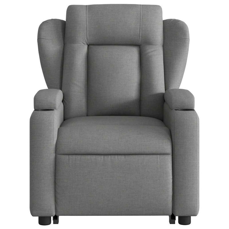 Electric Stand up Massage Recliner Chair Dark Grey Fabric