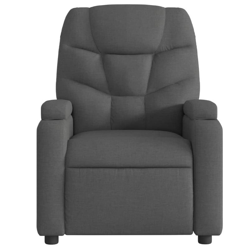 Recliner Chair Dark Grey Fabric