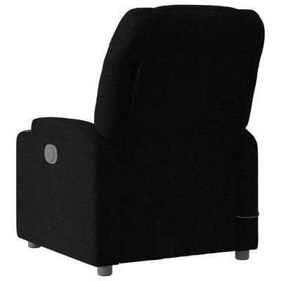 Massage Recliner Chair Black Fabric