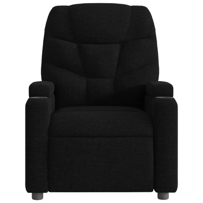 Massage Recliner Chair Black Fabric