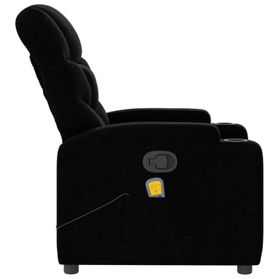 Massage Recliner Chair Black Fabric