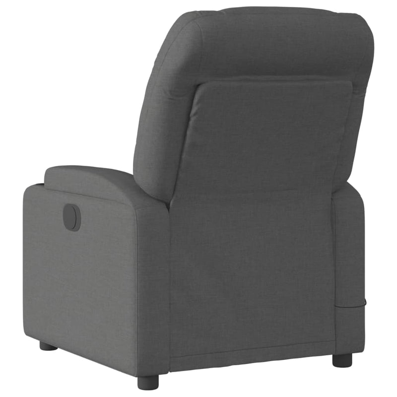 Electric Massage Recliner Chair Dark Grey Fabric