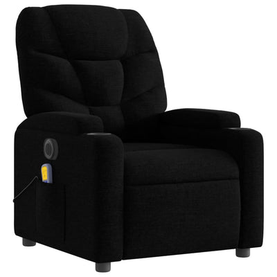 Electric Massage Recliner Chair Black Fabric