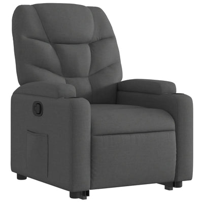 Stand up Recliner Chair Dark Grey Fabric