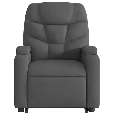 Stand up Recliner Chair Dark Grey Fabric