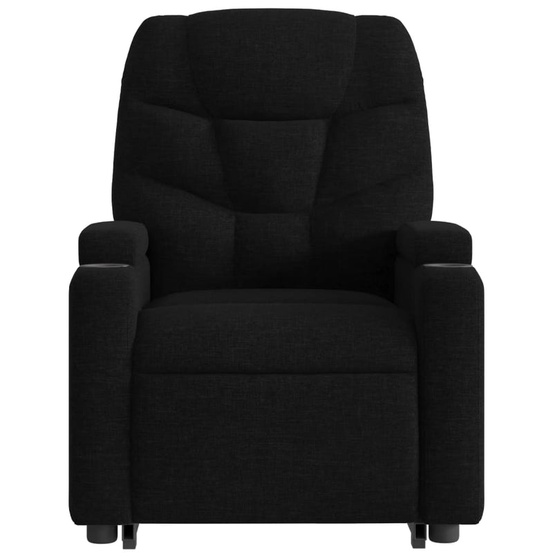 Stand up Massage Recliner Chair Black Fabric