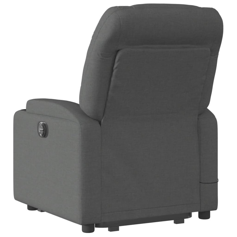 Electric Stand up Massage Recliner Chair Dark Grey Fabric