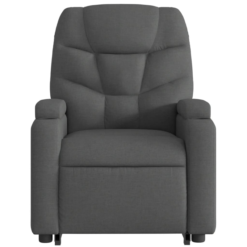 Electric Stand up Massage Recliner Chair Dark Grey Fabric