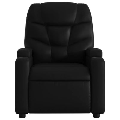 Electric Recliner Chair Black Faux Leather