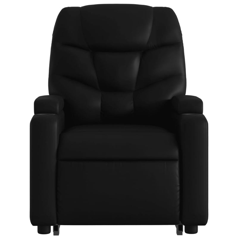 Stand up Recliner Chair Black Faux Leather