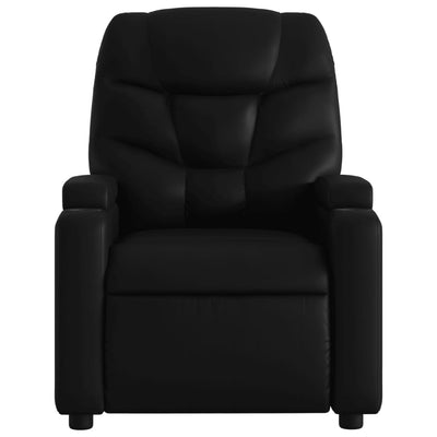 Electric Stand up Recliner Chair Black Faux Leather