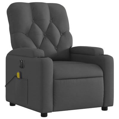 Electric Massage Recliner Chair Dark Grey Fabric