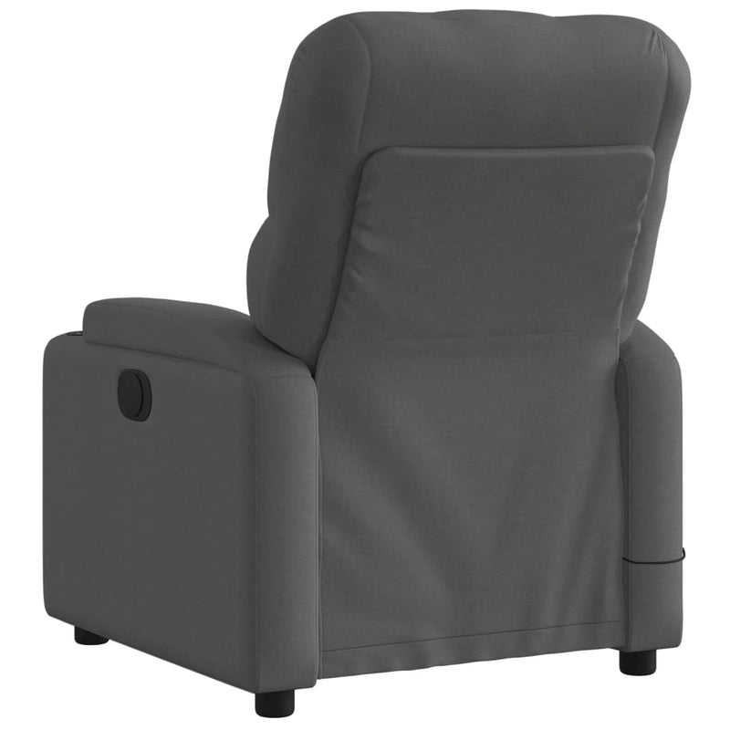 Electric Massage Recliner Chair Dark Grey Fabric