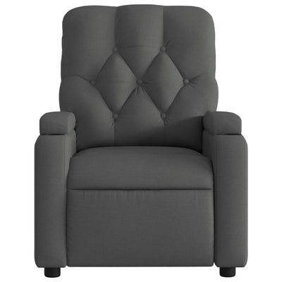 Electric Massage Recliner Chair Dark Grey Fabric