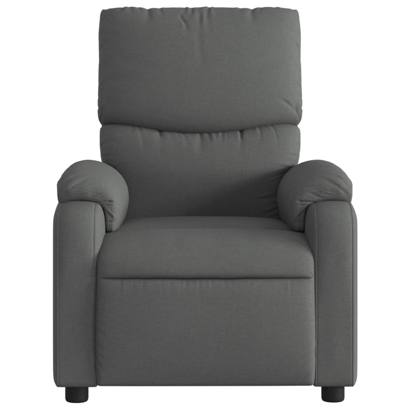 Recliner Chair Dark Grey Fabric