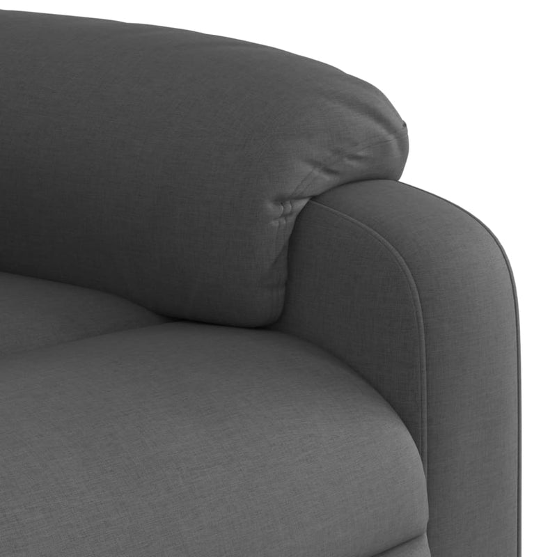 Recliner Chair Dark Grey Fabric