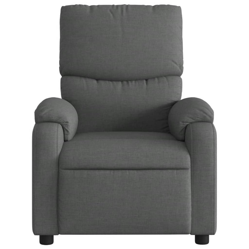 Electric Massage Recliner Chair Dark Grey Fabric