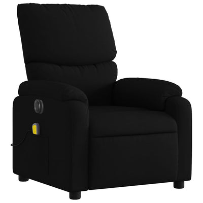 Electric Massage Recliner Chair Black Fabric