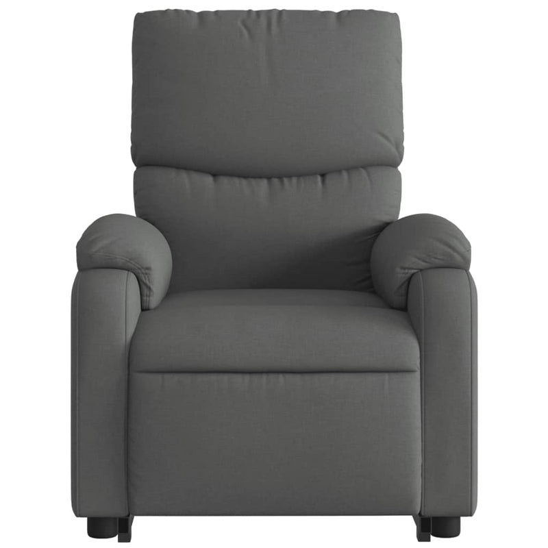 Electric Stand up Recliner Chair Dark Grey Fabric