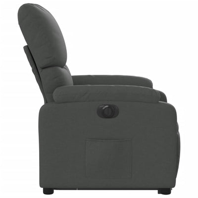 Electric Stand up Recliner Chair Dark Grey Fabric