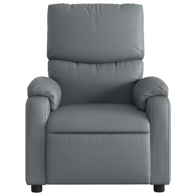 Electric Massage Recliner Chair Grey Faux Leather