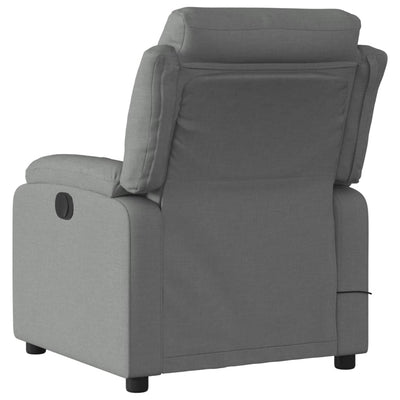 Massage Recliner Chair Dark Grey Fabric