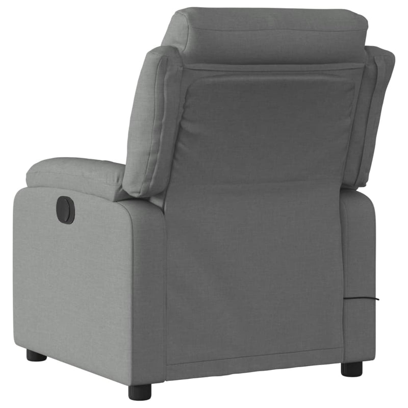 Massage Recliner Chair Dark Grey Fabric