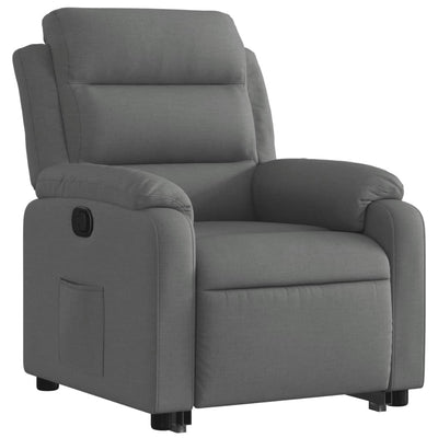 Stand up Recliner Chair Dark Grey Fabric