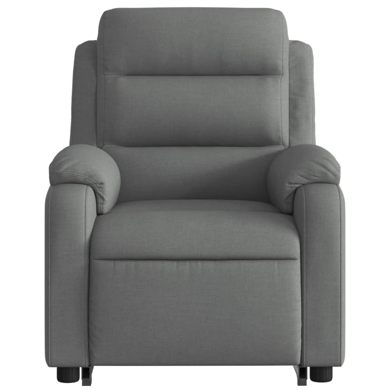 Stand up Recliner Chair Dark Grey Fabric