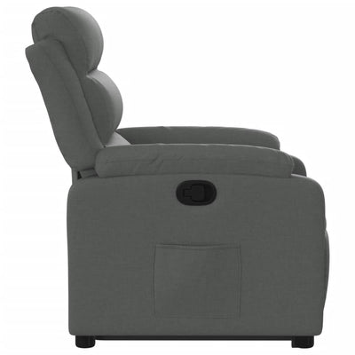 Stand up Recliner Chair Dark Grey Fabric