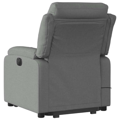 Stand up Massage Recliner Chair Dark Grey Fabric